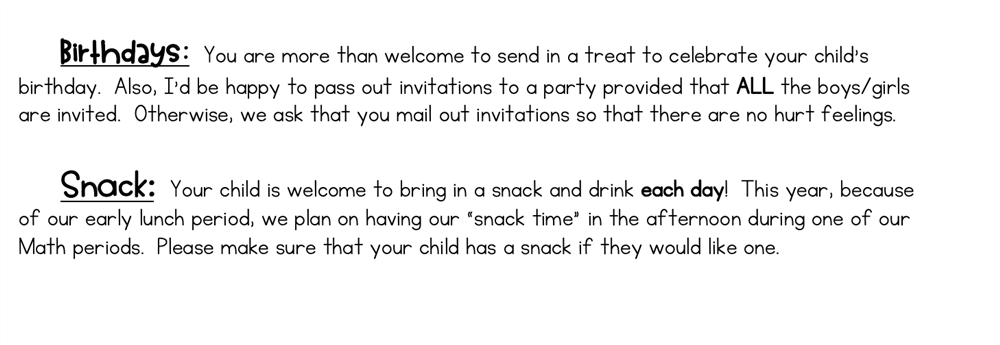 Birthday and Snack